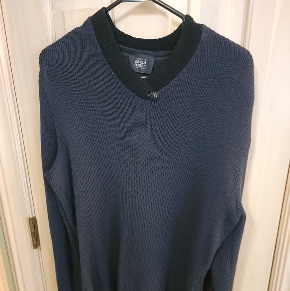 Braeda Horan Sweaters - Misses Sz L Breada Horan Vintage Knit Gray Black Sweater